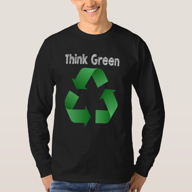 Camiseta Pense Verde Recicle (Frente)