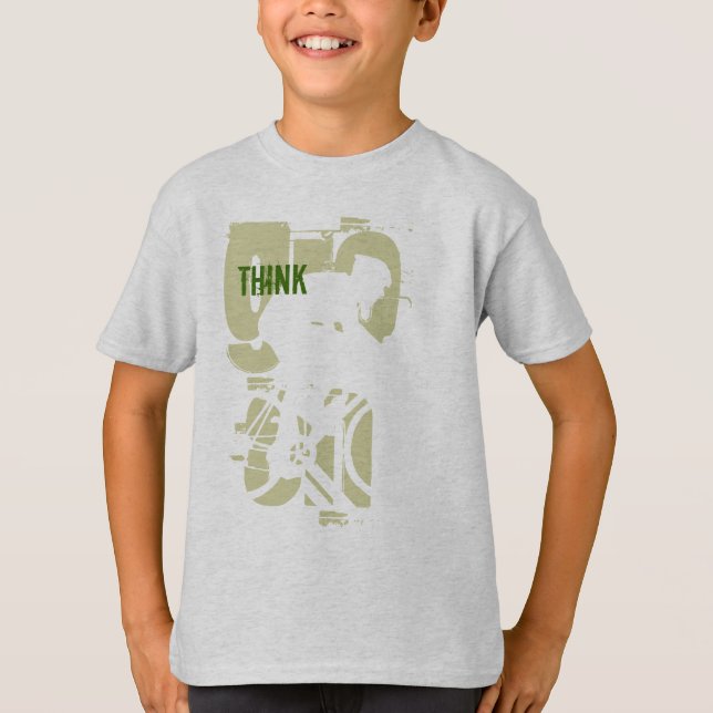 Camiseta Pense verde T-Shirt (Frente)