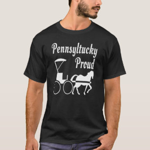 Camiseta Pensilvânia Amish Cavalo E Carruagem Pennsyltucky