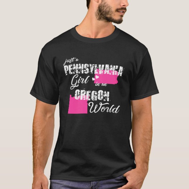 Camiseta Pensilvânia: apenas uma garota da Pensilvânia em u (Frente)