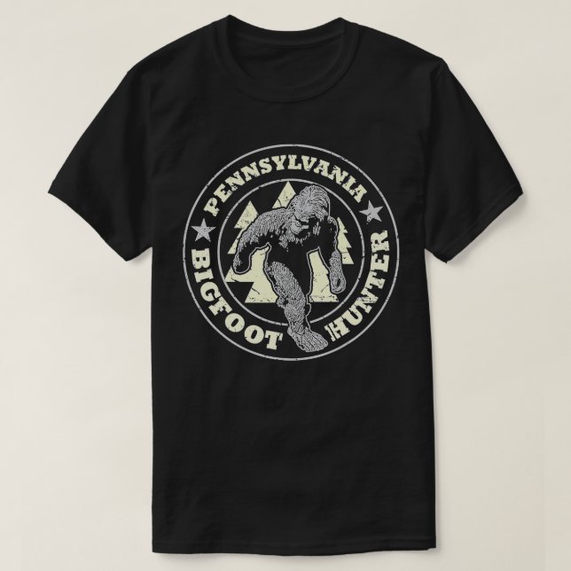 Camiseta Pensilvânia Bigfoot Hunter Acredita no Orgulho do  (Frente do Design)