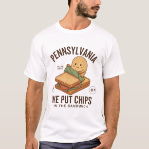 Camiseta Pensilvânia: colocamos chips no sanduíche