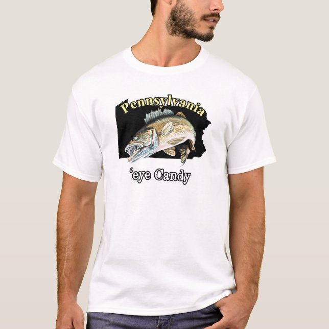 Camiseta Pensilvânia 'Eye Candy Walleye Fish T-Shirt (Frente)