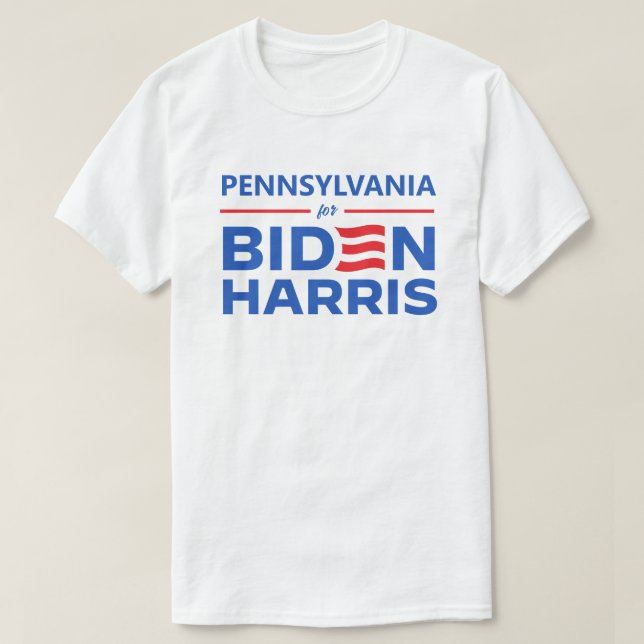 Camiseta Pensilvânia para Biden Harris (Frente do Design)