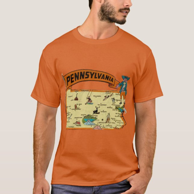 Camiseta Pensilvânia - Turismo de Vintage (Frente)