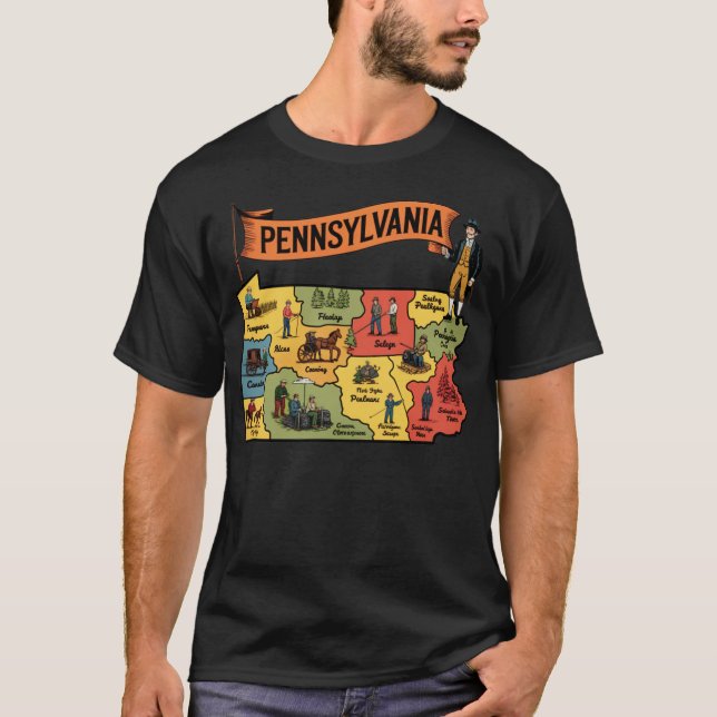 Camiseta Pensilvânia - Turismo de Vintage (Frente)