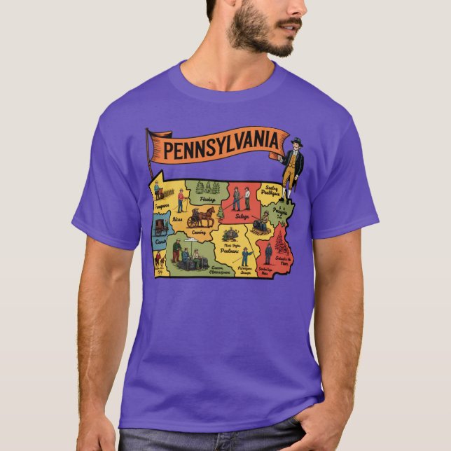 Camiseta Pensilvânia - Turismo de Vintage (Frente)