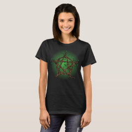 Camiseta Pentacle da árvore no verde