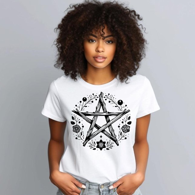 Camiseta Pentáculo Rustic Pagan Star (Criador carregado)