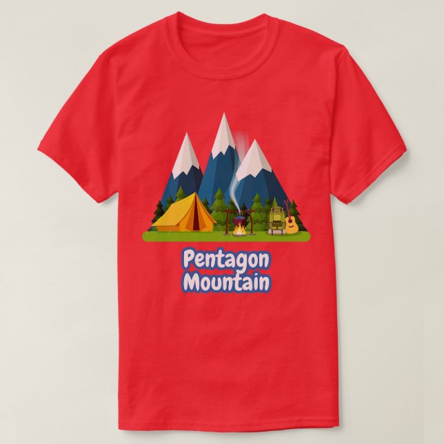 Camiseta Pentagon Mountain (Frente do Design)
