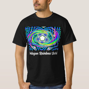 Camiseta Pentágono Rainbow Swirl