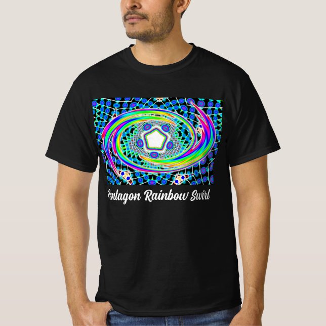 Camiseta Pentágono Rainbow Swirl (Frente)