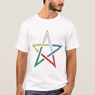 Camiseta Pentagram do corte da cor