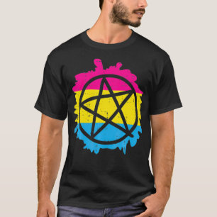 Camiseta Pentagrama Bandeira do Orgulho Panseual Pan-Satâni