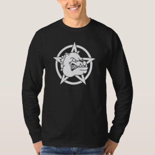 Camiseta Pentagrama Cão oculto Gótico Gótico A