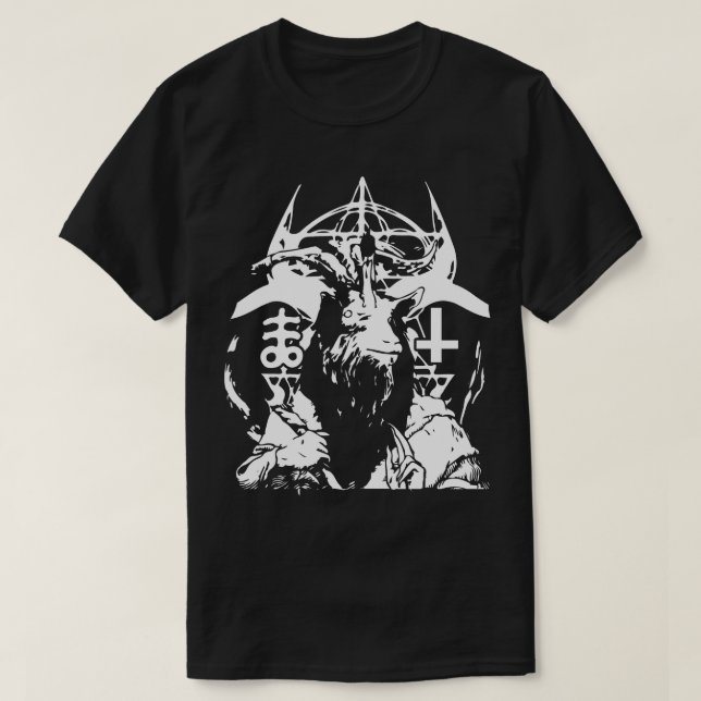 Camiseta Pentagrama de Baphomet Mente Oculta 1 (Frente do Design)