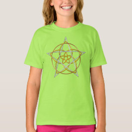 Camiseta Pentagrama de flores de Vênus - TriColor