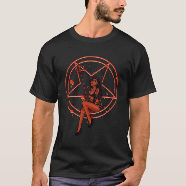 Camiseta Pentagrama do diabo satânico (Frente)