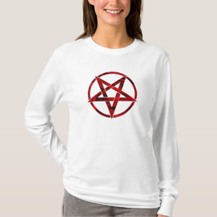 Camiseta Pentagrama do Diabo Vermelho