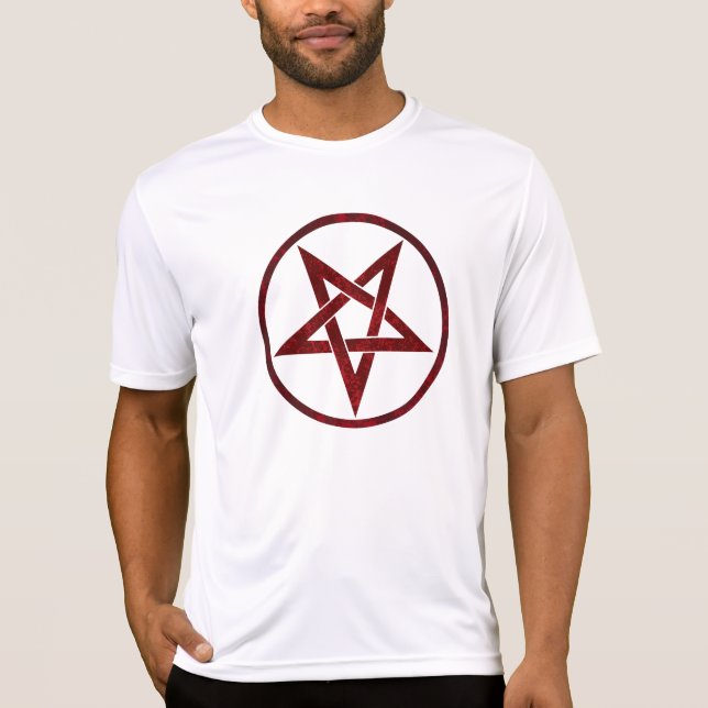 Camiseta Pentagrama do diabo vermelho (Frente)