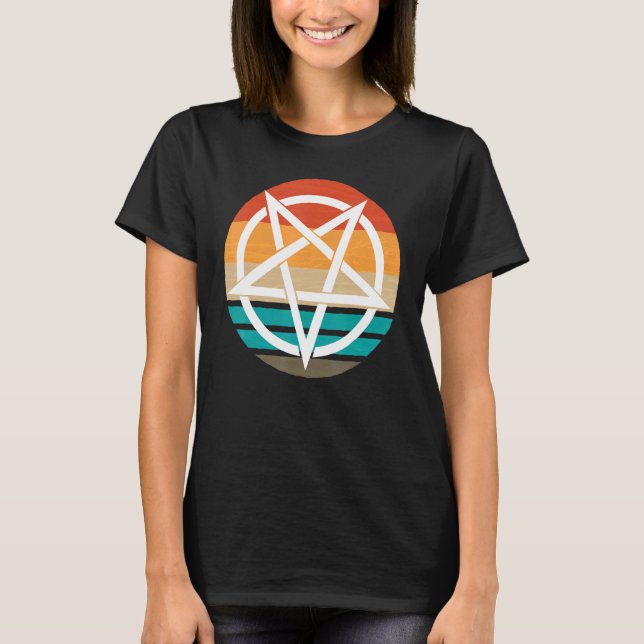 Camiseta Pentagrama Retro 666 (Frente)