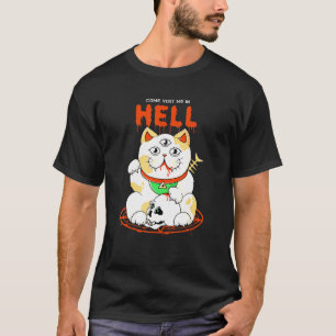 Camiseta Pentagrama Satânico Gótico Satânico do Gato Passad
