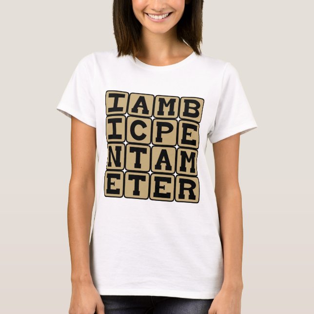 Camiseta Pentâmetro Iâmbico, Regime Sonnet (Frente)