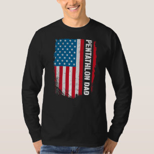 Camiseta Pentatlo América pai Americana Bandeira Patriot Vi