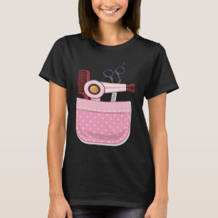Camiseta Pente Tesoura Secador de Cabelo Pocket Estilo Barb