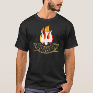 Camiseta PenteCoste Pombo Línguas de Fogo Chama Espírito Sa