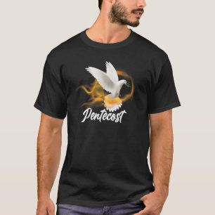 Camiseta Pentecostes lança fogo sagrado Espírito sagrado
