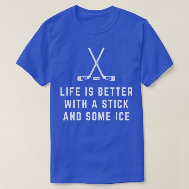 Camiseta Pentes de hóquei no gelo e pinto (Frente do Design)