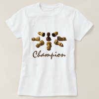 Peões de xadrez campeões, engraçado personalizável
