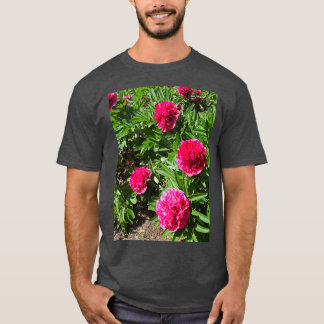 Camiseta Peônias cor-de-rosa