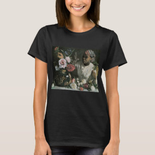 Camiseta Peônias de Mulher Africana por Frederic Bazille, F