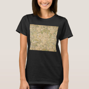 Camiseta Peônias por Alphonse Mucha, Arte Novo Antigo