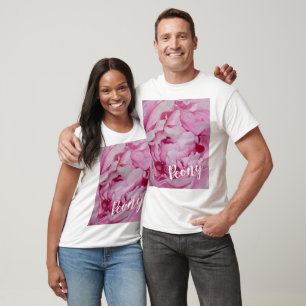 Camiseta Peony Blossom Rosa para amantes de flores e jardin