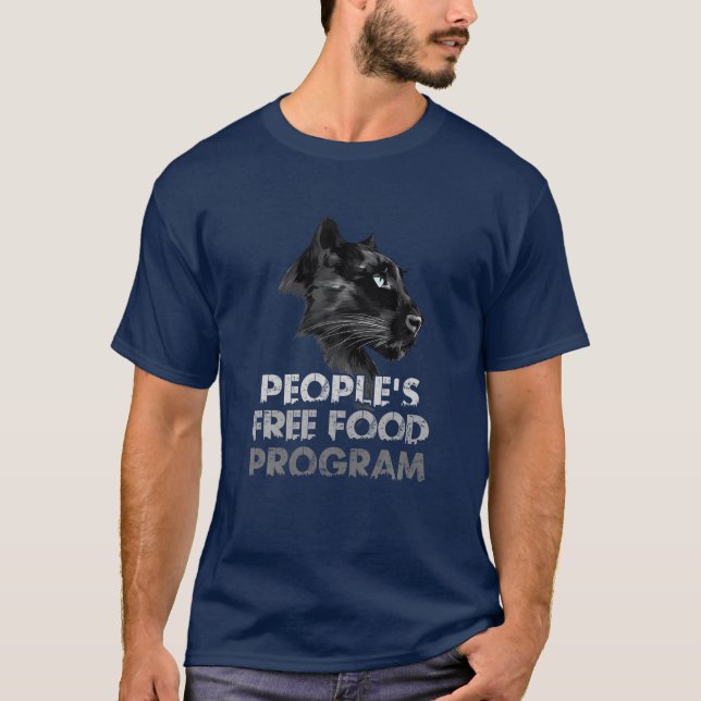 Camiseta People's Free Food Program - Black Cat Lover Gift (Frente)