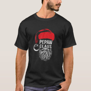 Camiseta Pepaw Beard Papais noeis de Natal Red Hat Xmas - C