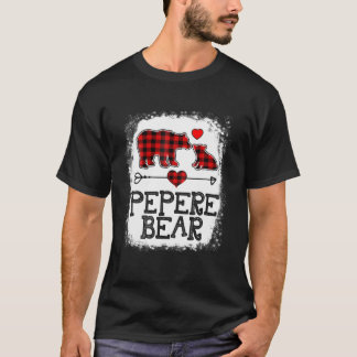 Camiseta Pepere Bear Christmas Pajama Red Xadrez Buffalo
