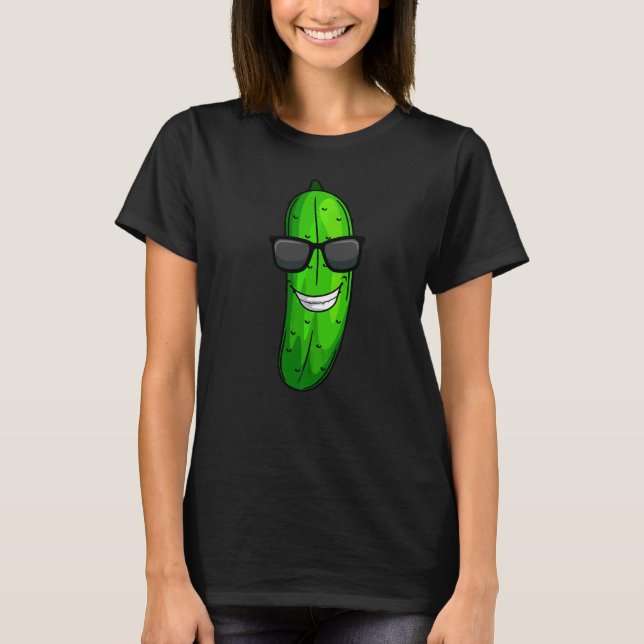 Camiseta Pepino Engraçado Vidro Solar Vegetal (Frente)