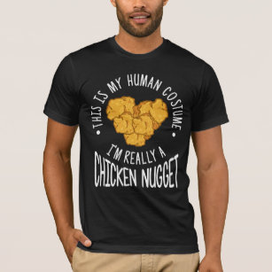 Camiseta Pepita de galinha humana engraçada do traje