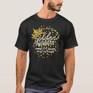CAMISETA PEPITAS DOURADAS: LOGOTIPO DIANTEIRO