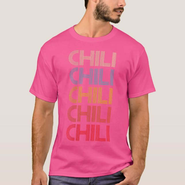 Camiseta Pepper Retro Spicy Vintage Chili (Frente)