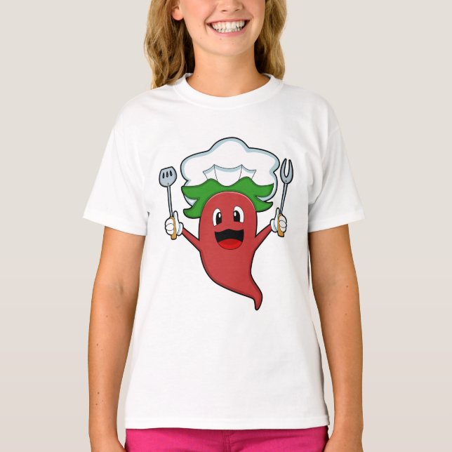 Camiseta Pepper Vegan Cook (Frente)