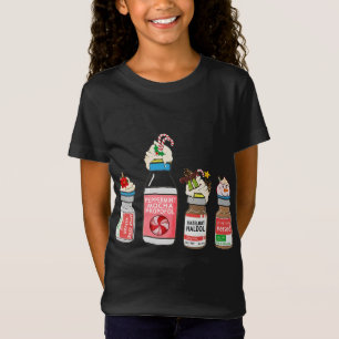 Camiseta Peppermint Mocha Propofol Enfermeira de Natal Fofo