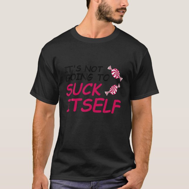 Camiseta Pepperminta Engraçada Que Chupa O Humor Adulto De  (Frente)