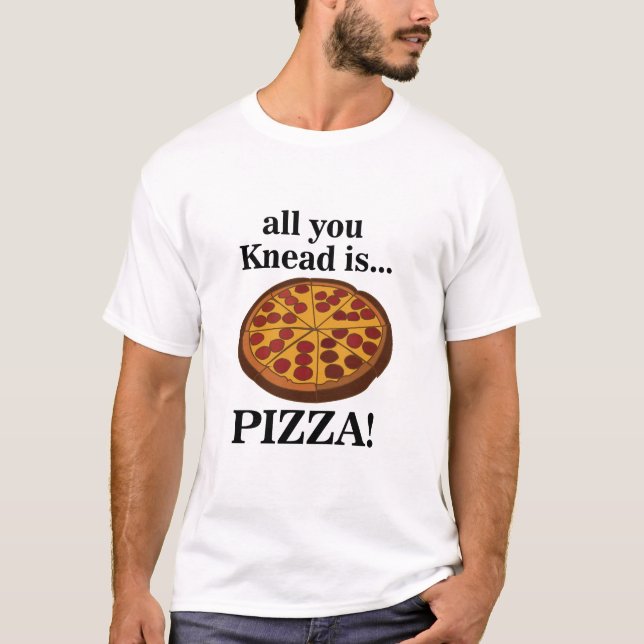 Camiseta Pepperoni Pizza Comida Engraçado (Frente)