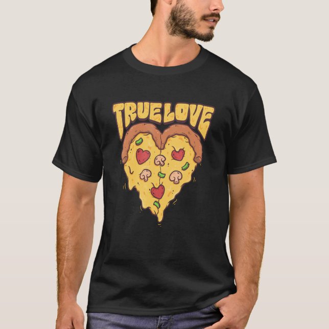 Camiseta Pepperoni Pizza Heart Italiana Comida Pizza (Frente)