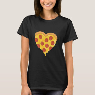Camiseta Pepperoni Pizza Snacks de Coração Lixo Comida Lega